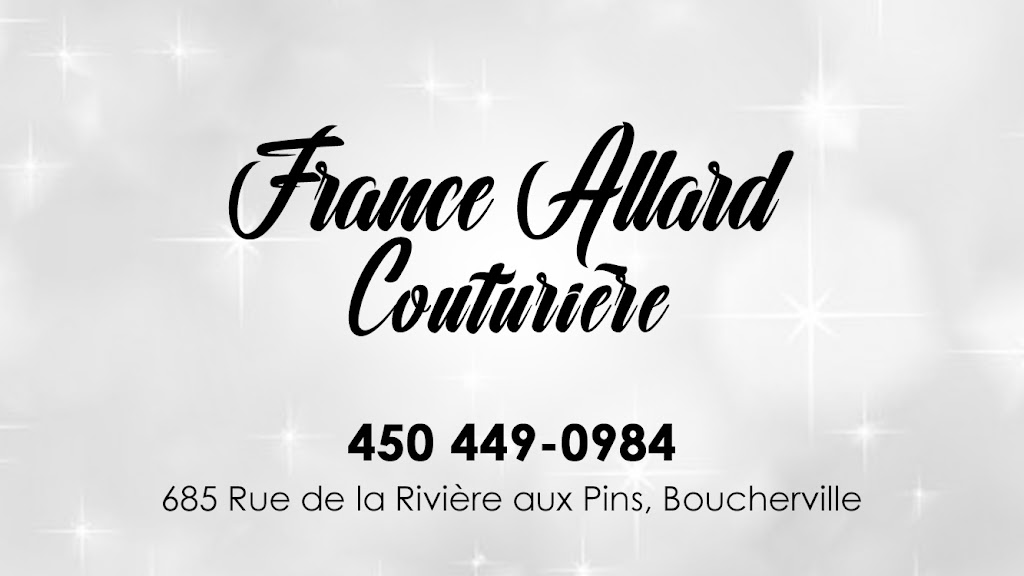 France Allard couturière | 685 Rue de la Rivière-aux-Pins, Boucherville, QC J4B 3A5, Canada | Phone: (450) 449-0984