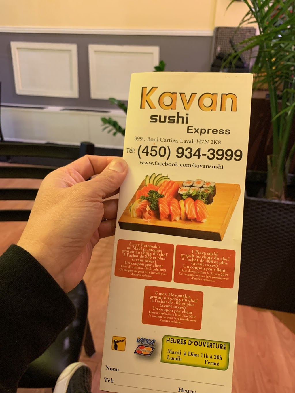 Kavan Sushi | 399 Boulevard Cartier O, Laval, QC H7N 2K8, Canada | Phone: (450) 934-3999