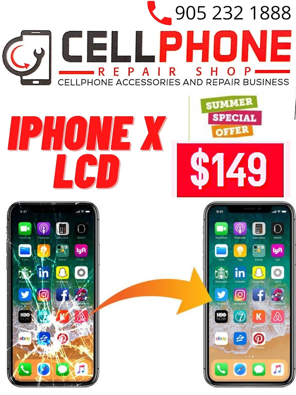 Cellphone Repair Shop | 4141 Dixie Rd, Mississauga, ON L4W 1V5, Canada | Phone: (905) 232-1888