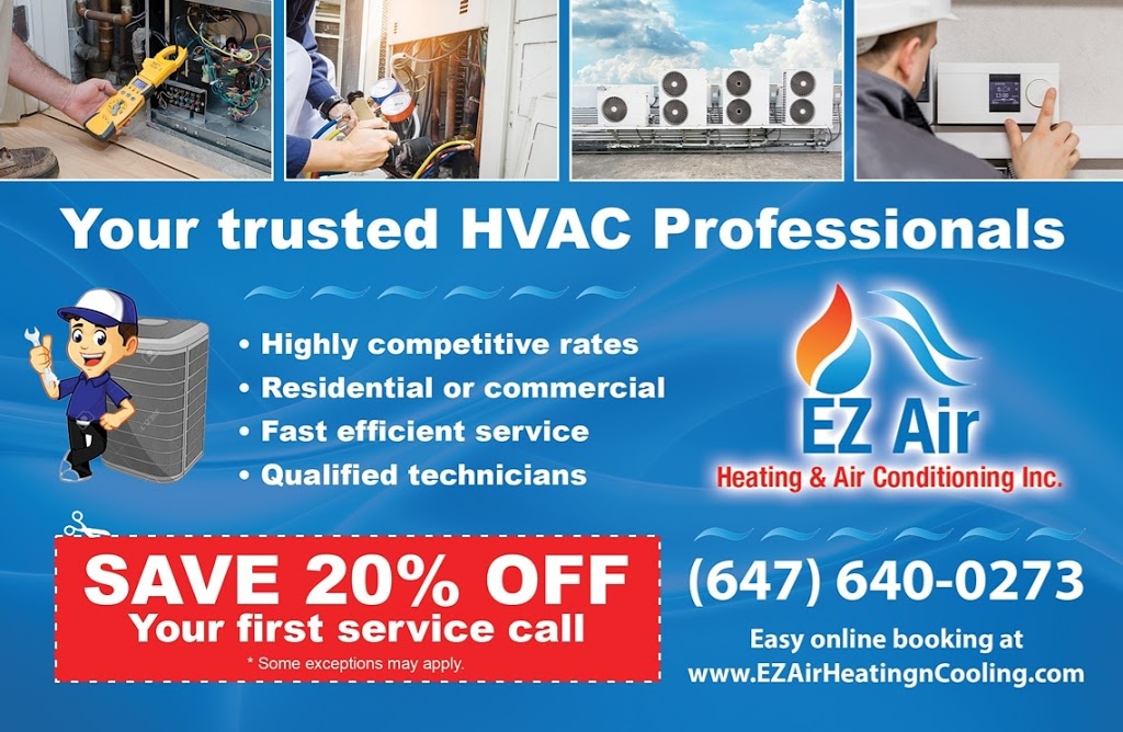 EZ Air Heating and Cooling INC | 29 Carmel Crescent, Brampton, ON L6P 1Y2, Canada | Phone: (647) 640-0273