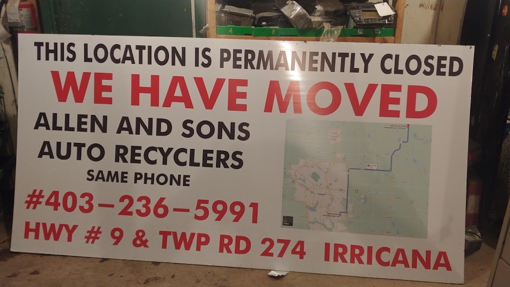 Allen And Son’s Auto Recycling | 263004, Township Rd 274, Irricana, AB T0M 1B0, Canada | Phone: (403) 236-5991