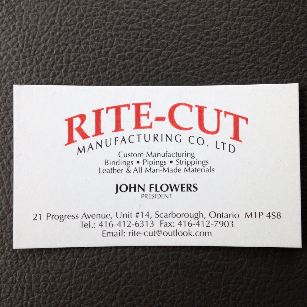 Rite-Cut Manufacturing Co. Ltd. | 21 Progress Ave #14, Scarborough, ON M1P 4S7, Canada | Phone: (416) 412-6313