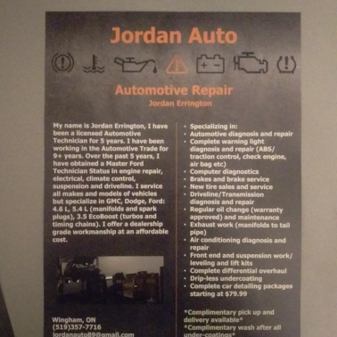 Jordan auto | 87 North Street W, Wingham, ON N0G 2W0, Canada | Phone: (519) 357-7716