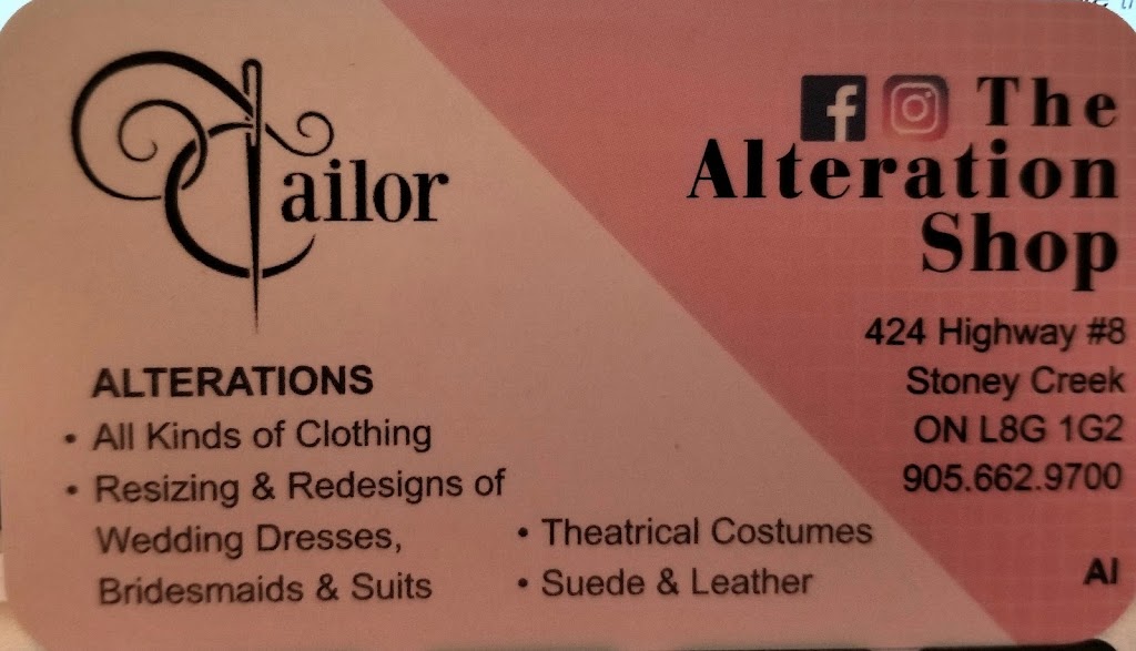 The Alteration Shop | 424 Highway# 8, Stoney Creek, ON L8G 1G2, Canada | Phone: (905) 662-9700