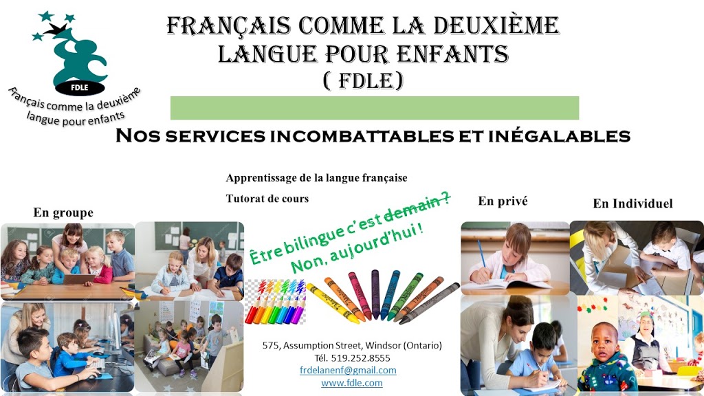 French Comme La Deuxième Language Pour Enfants | 575 Assumption St, Windsor, ON N9A 3B3, Canada | Phone: (519) 996-7382