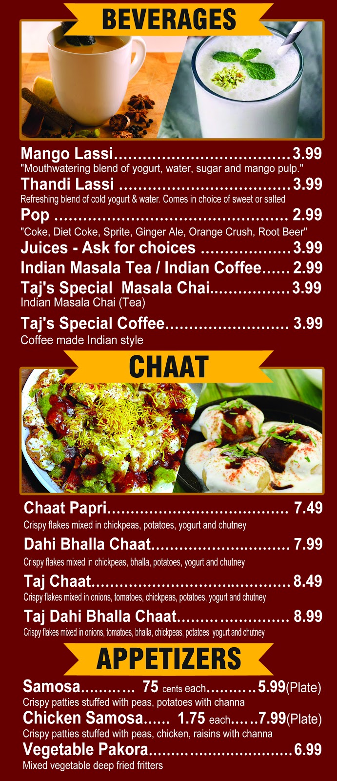 Taj Indian Cuisine & Sweets | 27133 Fraser Hwy Unit #3085, Aldergrove, BC V4W 3R2, Canada | Phone: (604) 206-8484