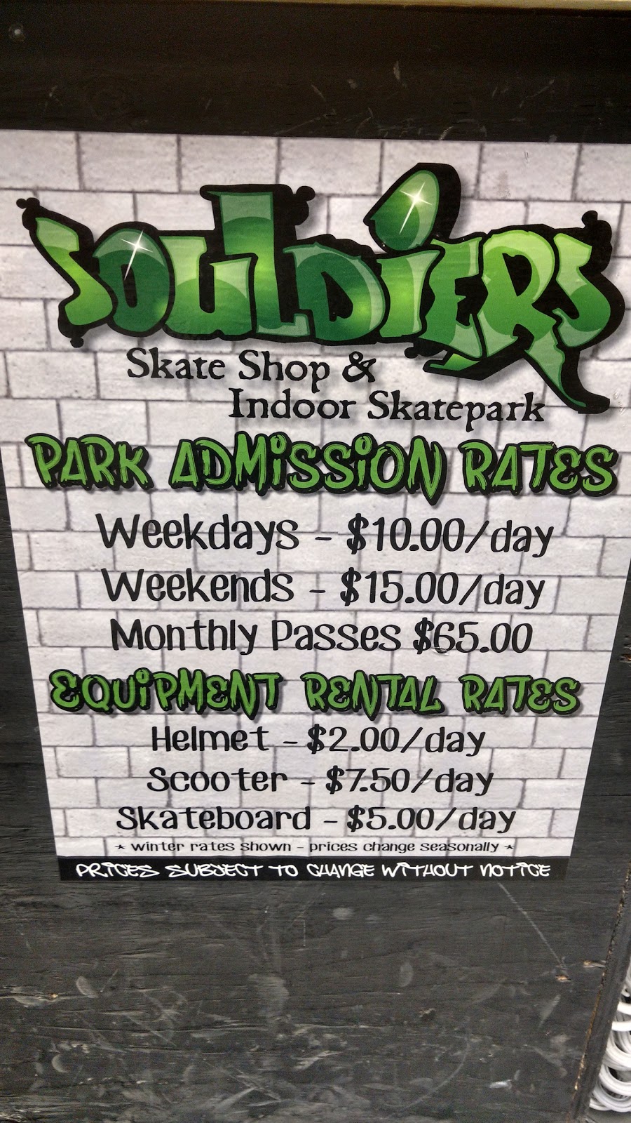 Souldiers Skate Co. | 35 Progress Dr, Orillia, ON L3V 0T7, Canada | Phone: (705) 326-8700