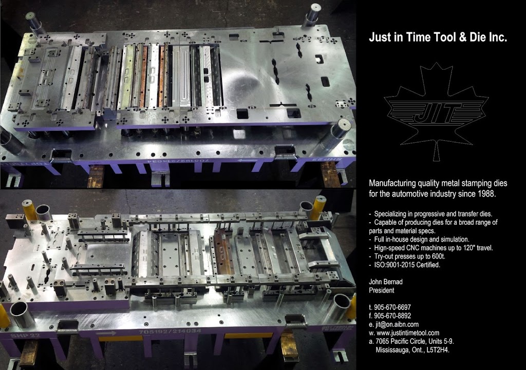 Just In Time Tool & Die Inc | 7065 Pacific Cir Units 5-9, Mississauga, ON L5T 2H4, Canada | Phone: (905) 670-6697