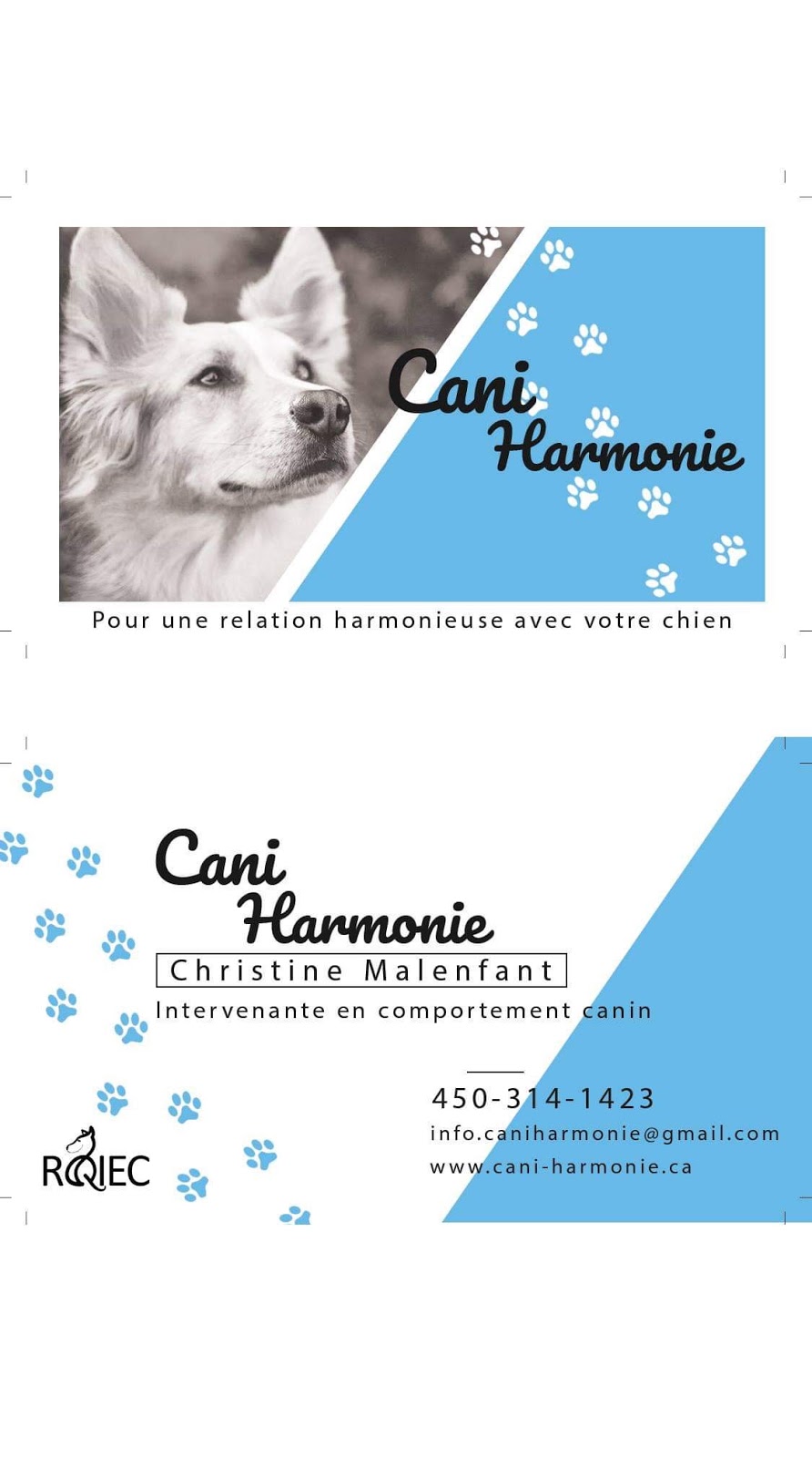 Cani-Harmonie éducation canine | 1146 Rue Patrick, Laval, QC H7Y 2C4, Canada | Phone: (450) 314-1423