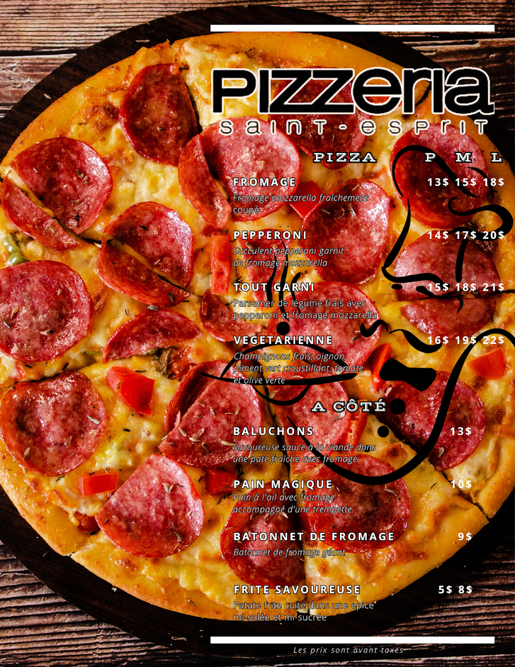 Pizzeria Saint-Esprit | 60 Rue Montcalm, Saint-Esprit, QC J0K 2L0, Canada | Phone: (450) 839-7071