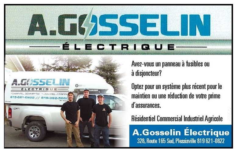 A Gosselin Électrique | 328 QC-165, Plessisville, QC G6L 2Y2, Canada | Phone: (819) 621-0822