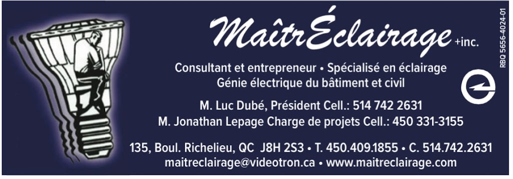 MaîtrÉclairage + Inc | 332 Av. Béthany, Lachute, QC J8H 2N2, Canada | Phone: (450) 409-1855