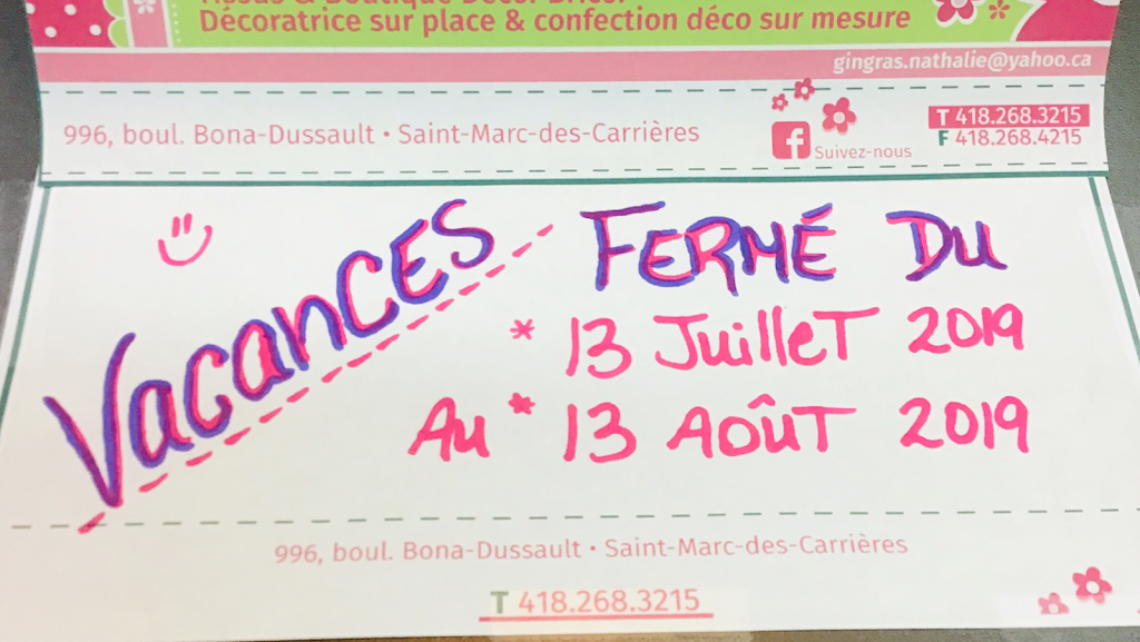 Coupons Chez Aline | 996 Boulevard Bona Dussault, Saint-Marc-des-Carrières, QC G0A 4B0, Canada | Phone: (418) 268-3215
