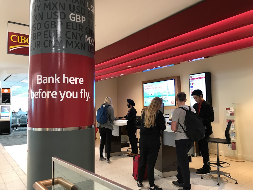 CIBC Branch | Toronto Pearson Airport, Terminal 3 Banking Centre, 6300 Silver Dart Dr #006, Mississauga, ON L5P 1B2, Canada | Phone: (905) 566-3263