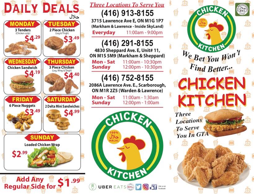 Chicken Kitchen | 4830 Sheppard Ave E, Scarborough, ON M1S 5M9, Canada | Phone: (416) 291-8155