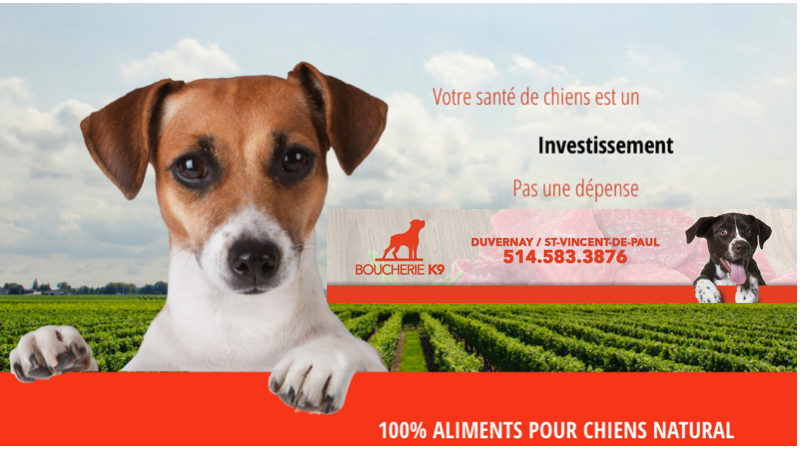 Boucherie K9- Livraison de nourriture crue pour chien | 3672 Boulevard de la Concorde E, Laval, QC H7E 2C9, Canada | Phone: (514) 583-3876