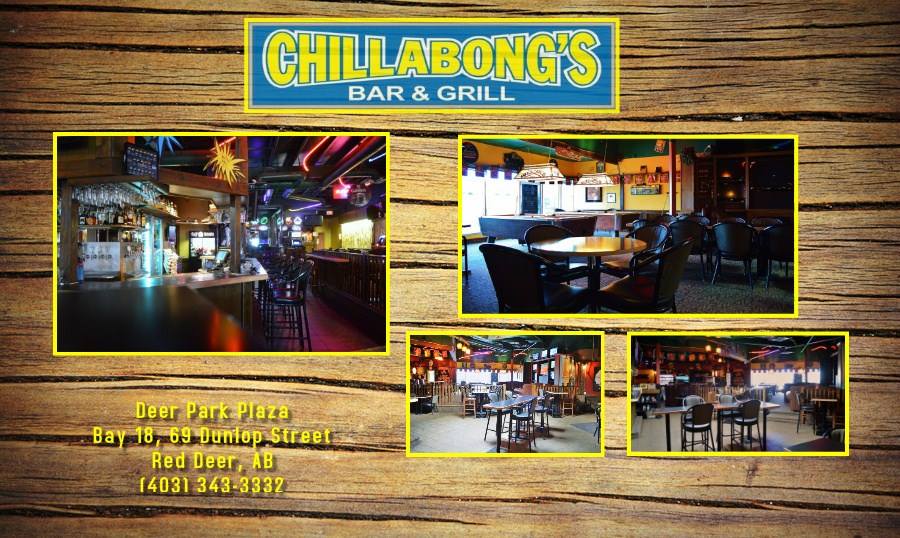 Chillabongs Bar & Grill | 69 Dunlop St #18, Red Deer, AB T4R 2G7, Canada | Phone: (403) 343-3332