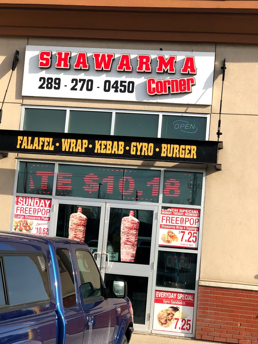 Shawarma Corner Milton | 20 Market Dr #1, Milton, ON L9T 3H5, Canada | Phone: (289) 270-0450