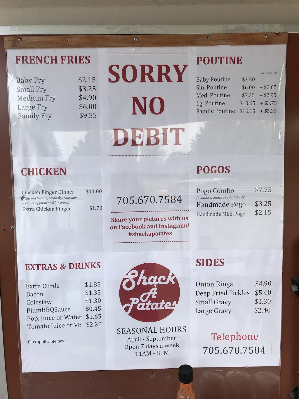 Shack à patates | 4549 Beaver Ave, Hanmer, ON P3P 1C1, Canada | Phone: (705) 670-7584