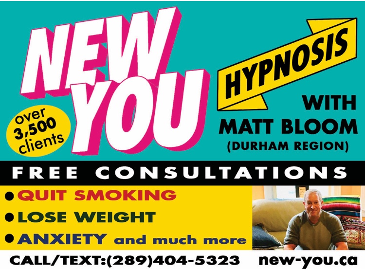 NEW YOU Hypnosis with Matt Bloom | 540 Dundas St E, Whitby, ON L1N 2J4, Canada | Phone: (289) 404-5323