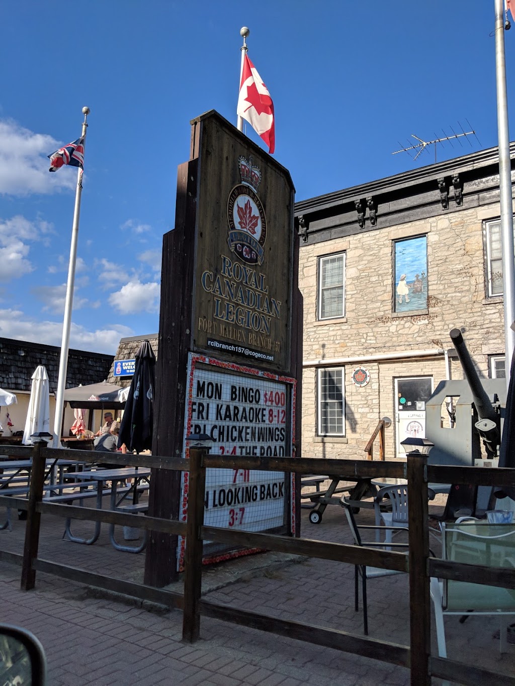 Royal Canadian Legion Fort Malden Branch 157 | 281 Dalhousie St, Amherstburg, ON N9V 1X1, Canada | Phone: (519) 736-4485