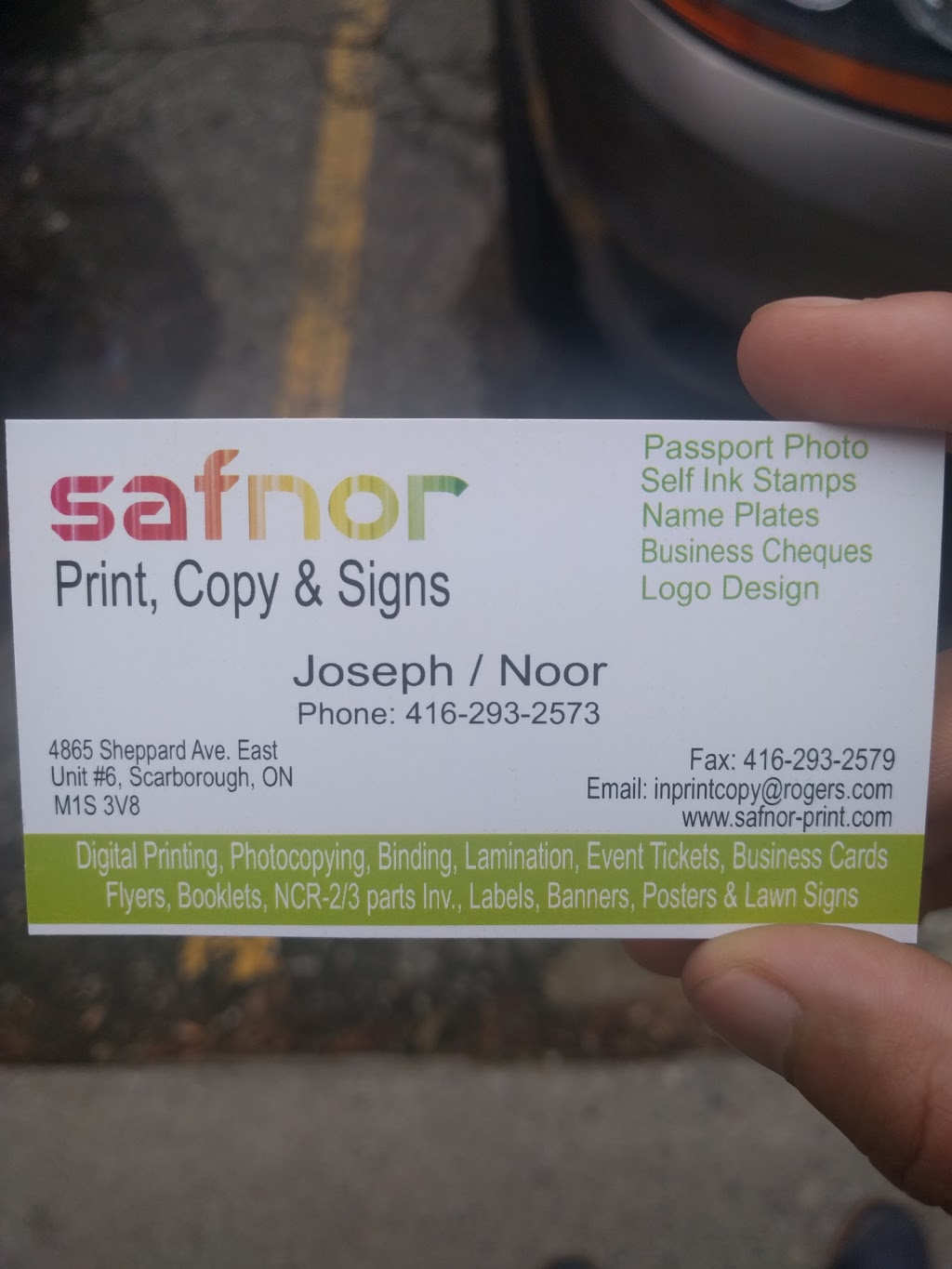 Safnor Print | 421 Nugget Ave Unit 8, Scarborough, ON M1S 4L8, Canada | Phone: (416) 293-2573