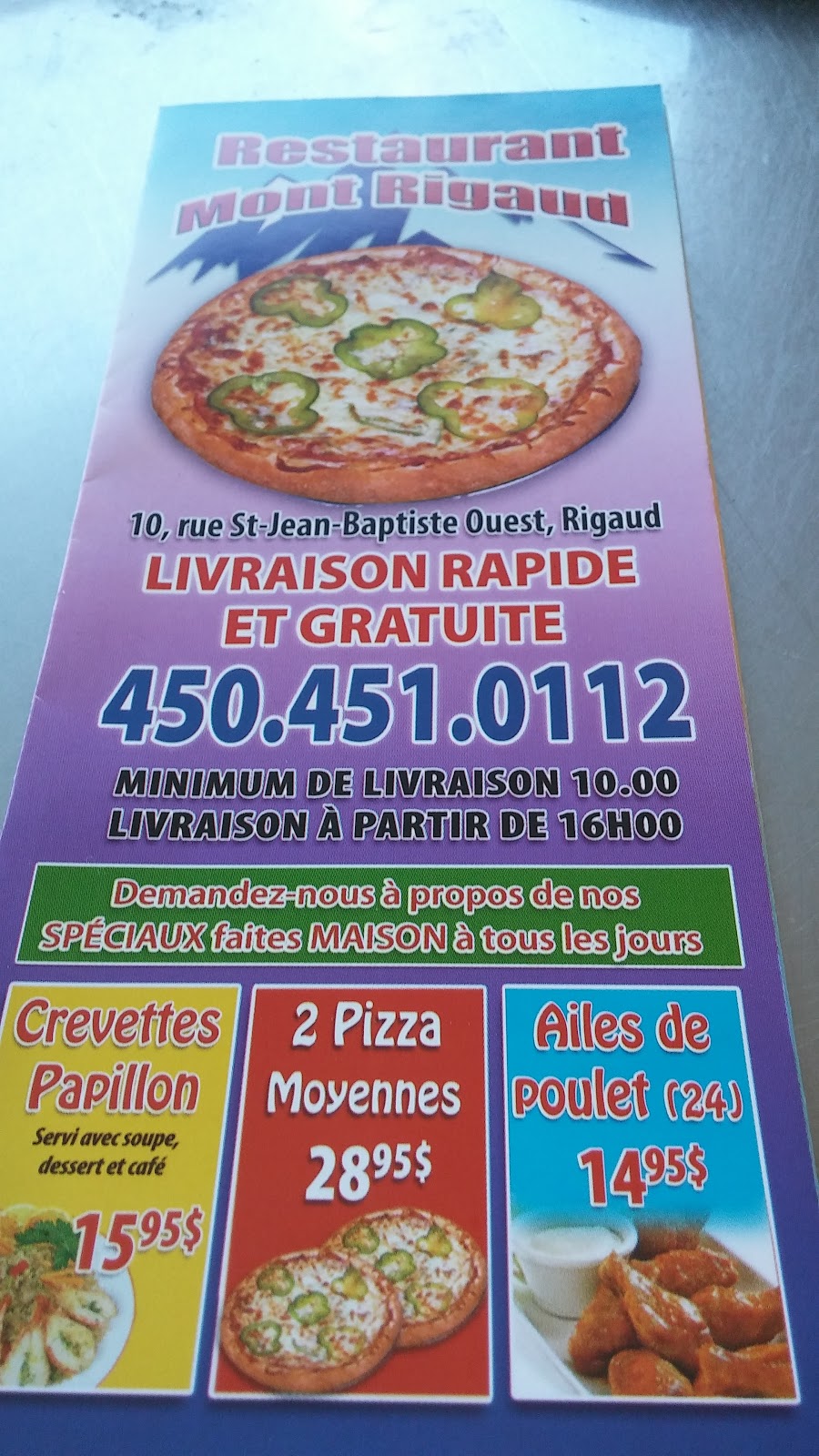 Restaurant Mont Rigaud | 10 Rue Saint-Jean-Baptiste Ouest, Rigaud, QC J0P 1P0, Canada | Phone: (450) 451-0112