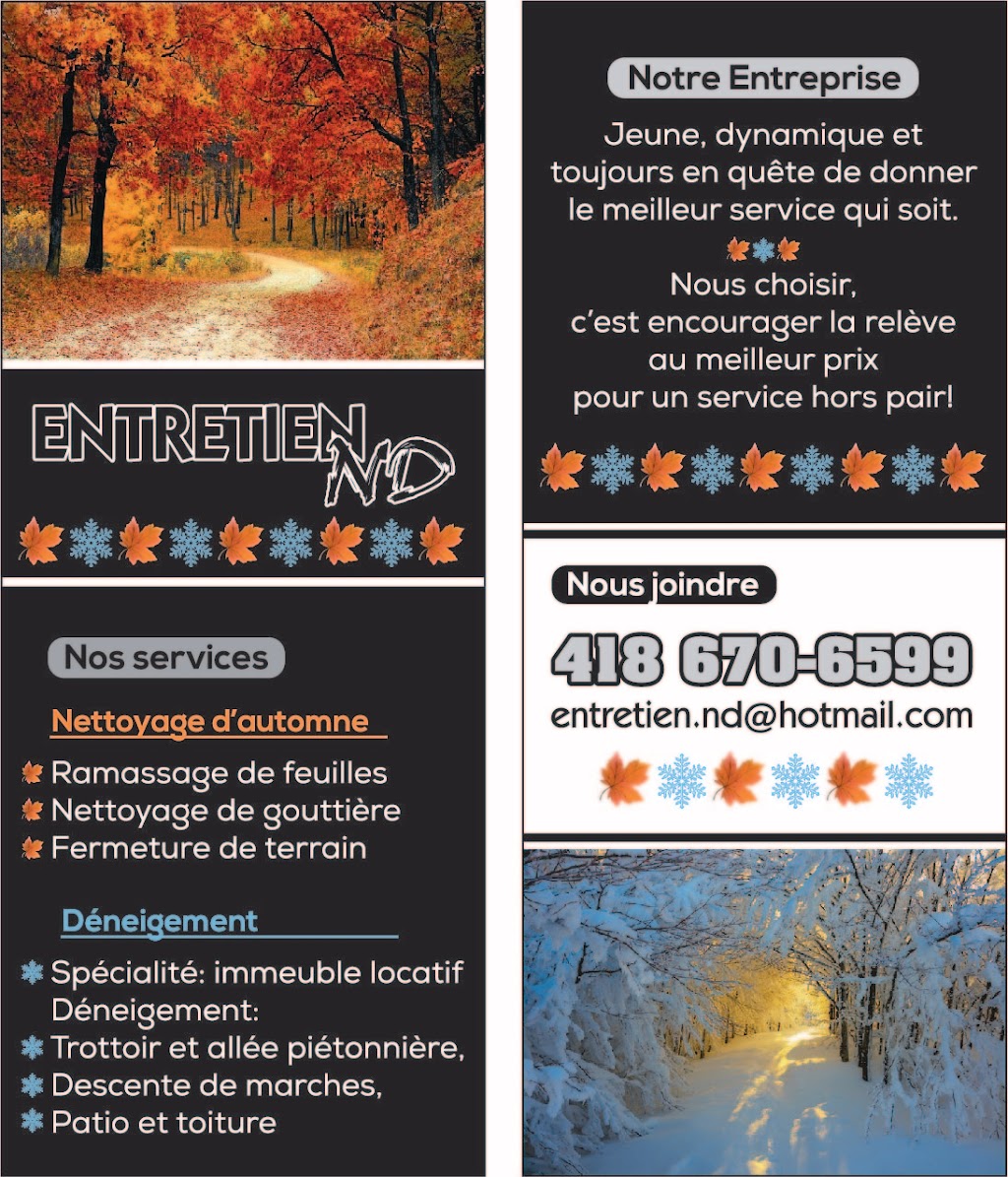 Entretien ND | 3057 Rue Saindon, Lévis, QC G6J 0C2, Canada | Phone: (418) 670-6599