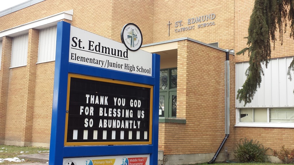 Saint Edmund Elementary and Junior High School | 11712 130 Ave NW, Edmonton, AB T5E 5K1, Canada | Phone: (780) 453-1596