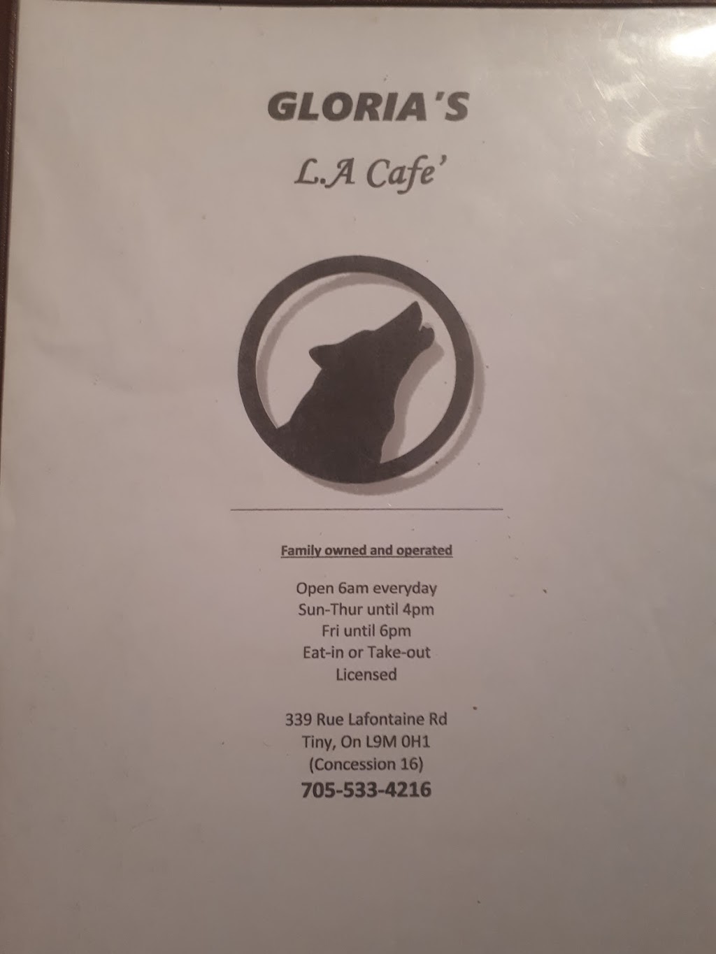 L A Cafe | 339 Lafontaine Rd W, Tiny, ON L9M 0H1, Canada | Phone: (705) 533-4216