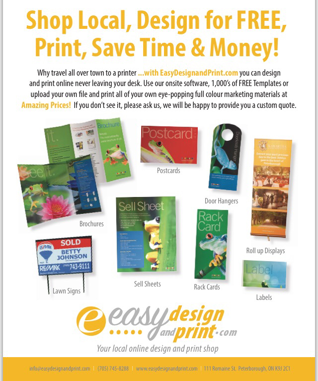 EasyDesignandPrint.com | 111 Romaine St, Peterborough, ON K9J 2C1, Canada | Phone: (705) 745-8288