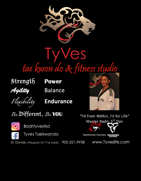 Tyves Taekwondo & training Studio | 37 Sandalwood Cres, St. Davids, ON L0S 1P0, Canada | Phone: (905) 321-9938