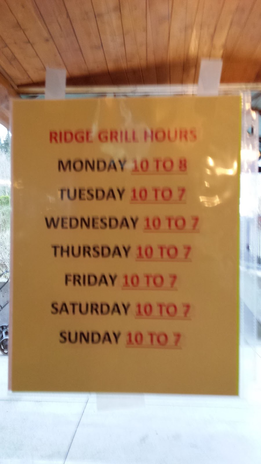 The Ridge Grill | 9500 Clay St, Mission, BC V4S 1G2, Canada | Phone: (604) 814-0414