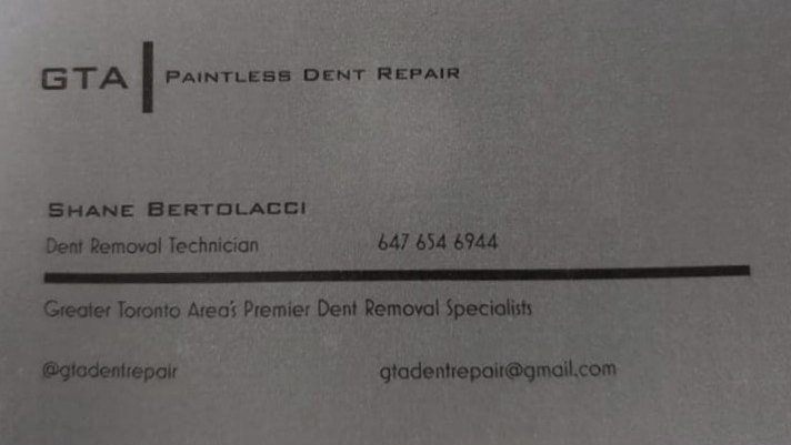 GTA Paintless Dent Repair | 2313 Belfast Crescent, Mississauga, ON L5K 1N7, Canada | Phone: (647) 654-6944