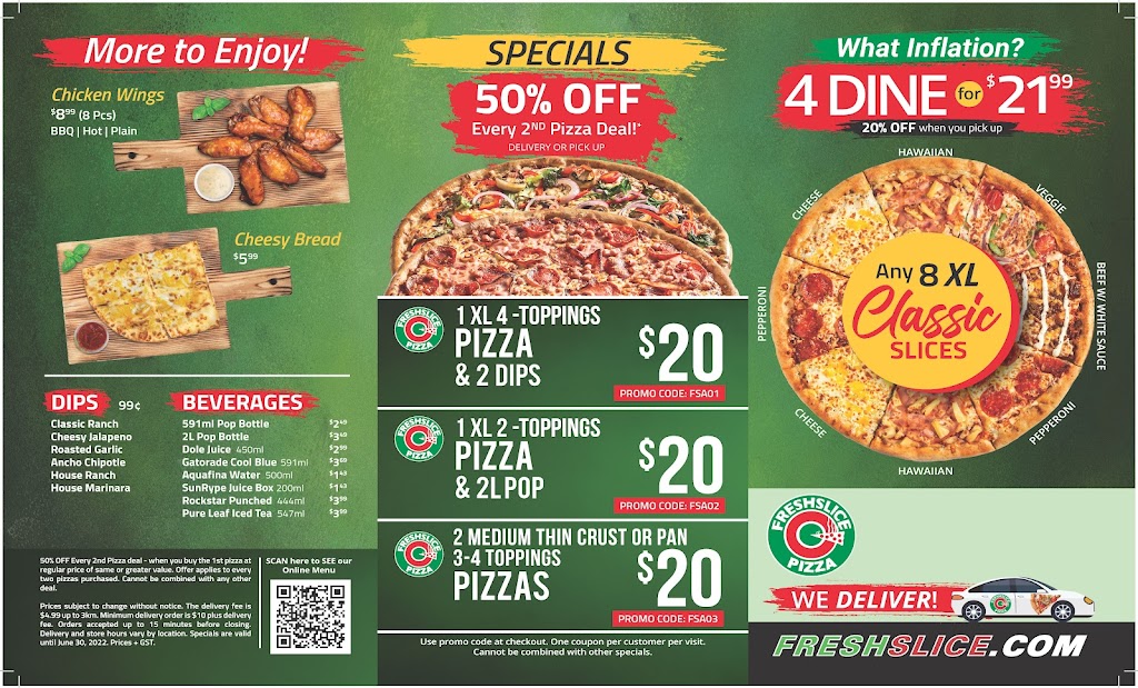 Freshslice Pizza | 4949 Canoe Pass Wy #1818, Tsawwassen, BC V4M 0B2, Canada | Phone: (604) 382-2777