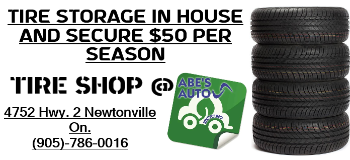 Tire Shop @ Abes Auto Newtonville | 4752 Durham Regional Hwy 2, Newtonville, ON L0A 1J0, Canada | Phone: (905) 786-0016