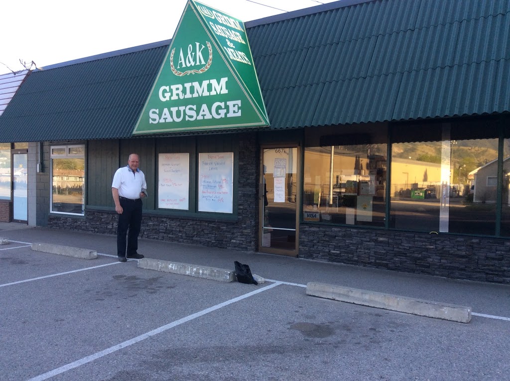 A & K Grimms Sausage | 667 Eckhardt Ave W, Penticton, BC V2A 2B6, Canada | Phone: (250) 493-9187