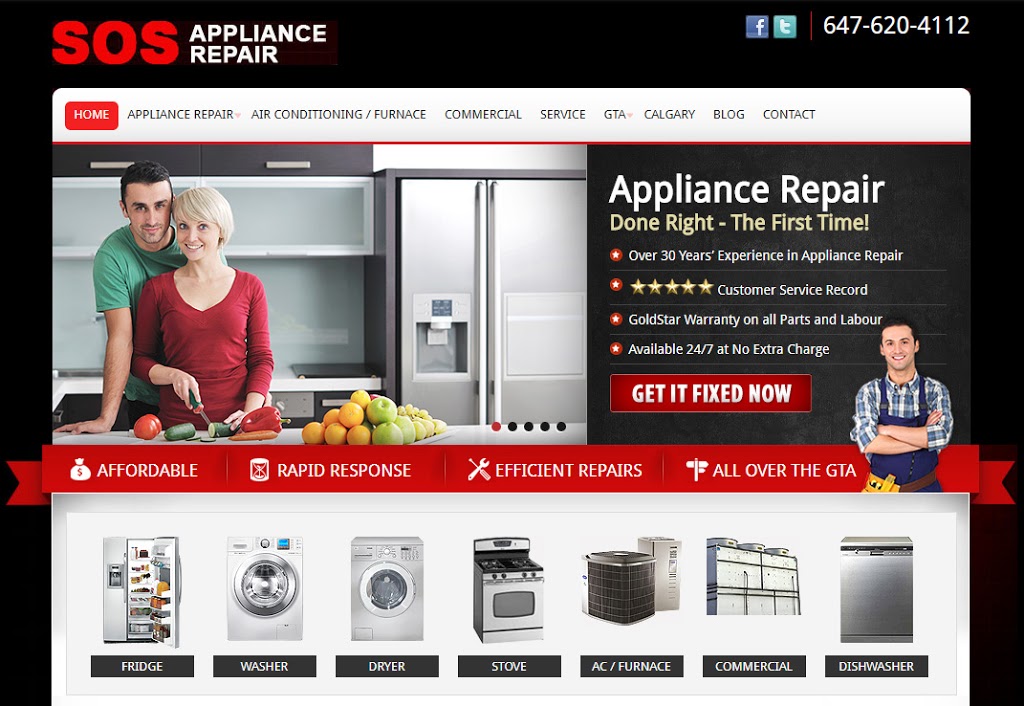 SOS Appliance Repair Inc | 2588 St Clair Ave W Unit 1, York, ON M6N 1L9, Canada | Phone: (647) 496-2016