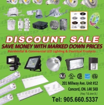 Radiance LED Lighting & Electrical Supplies | 201 Millway Ave Unit #12, Concord, ON L4K 5K8, Canada | Phone: (905) 660-5337