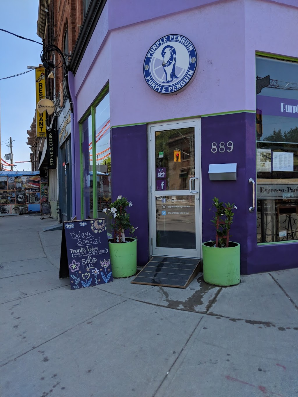 Purple Penguin Cafe | 889 Queen St E, Toronto, ON M4M 1J4, Canada | Phone: (416) 465-8448