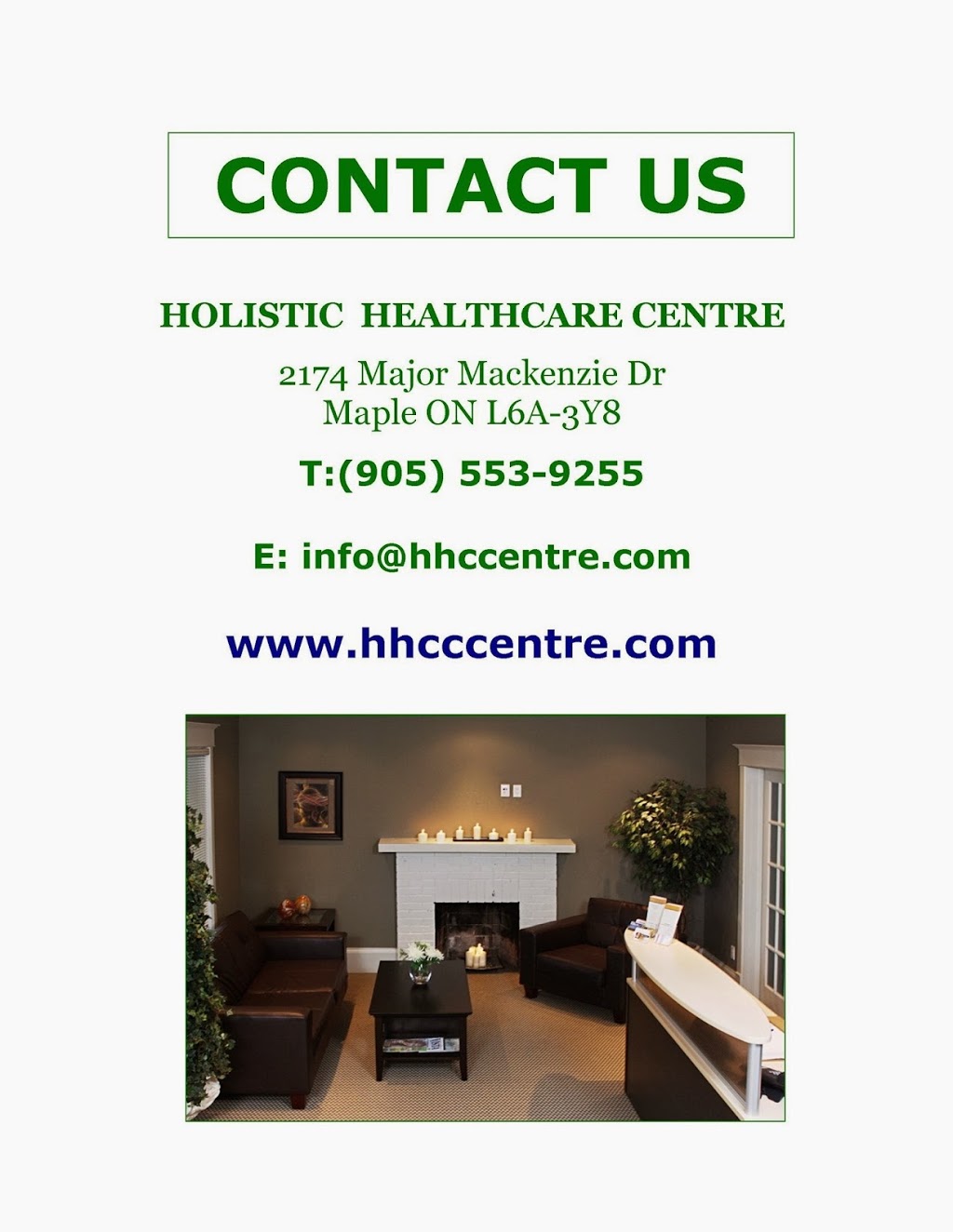 Holistic Healthcare Centre | 2174 Major MacKenzie Dr W, Maple, ON L6A 3Y8, Canada | Phone: (905) 553-9255