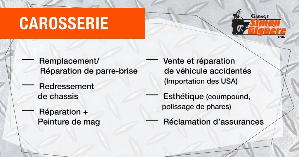 Garage Simon Giguere | 108 Chemin des Bois-Francs, Sainte-Aurélie, QC G0M 1M0, Canada | Phone: (418) 593-3292