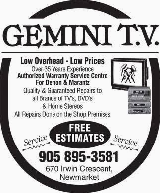 Gemini TV | 670 Irwin Crescent, Newmarket, ON L3Y 5A2, Canada | Phone: (905) 895-3581