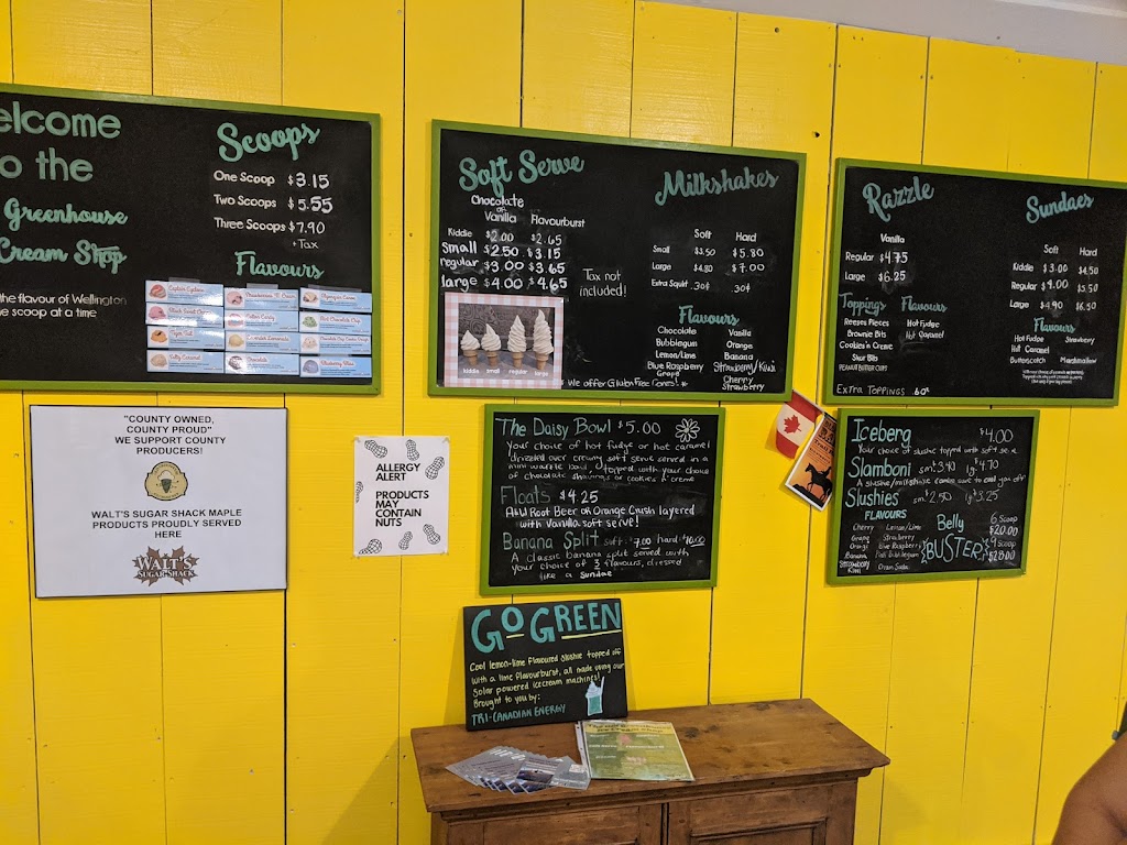 The Old Greenhouse Ice Cream Shop | 182 Main St, Wellington, ON K0K 3L0, Canada | Phone: (613) 399-2064