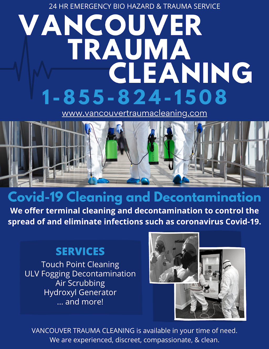 Vancouver Trauma Cleaning Ltd. | 221 Blue Mountain St #101, Coquitlam, BC V3K 4H3, Canada | Phone: (855) 824-1508