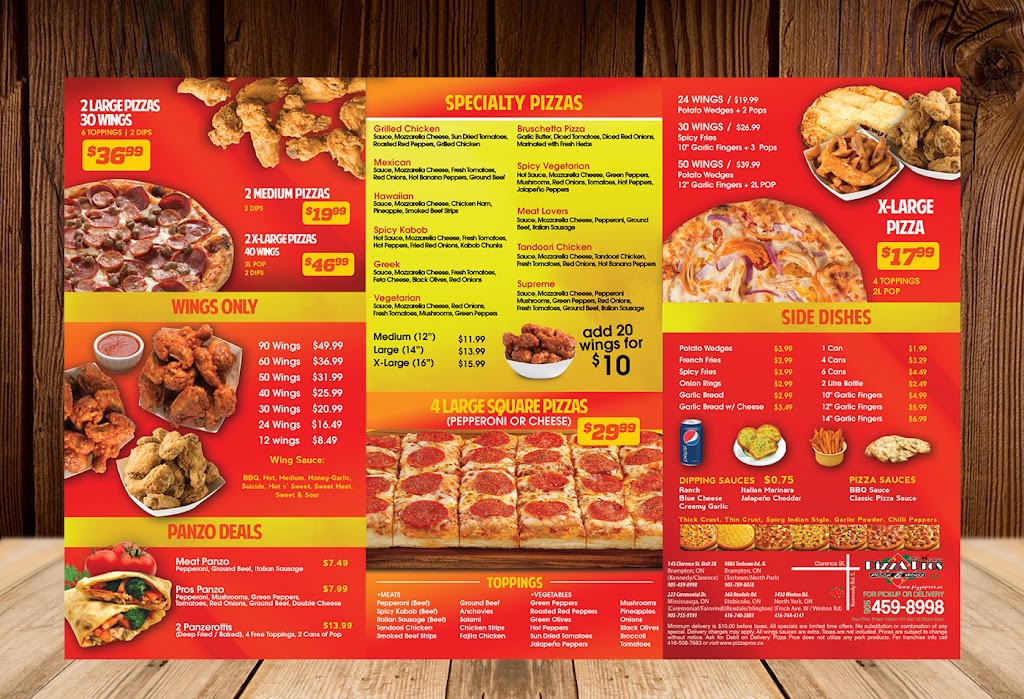 Pizza Pros | 145 Clarence St #28, Brampton, ON L6W 1T2, Canada | Phone: (905) 459-8998