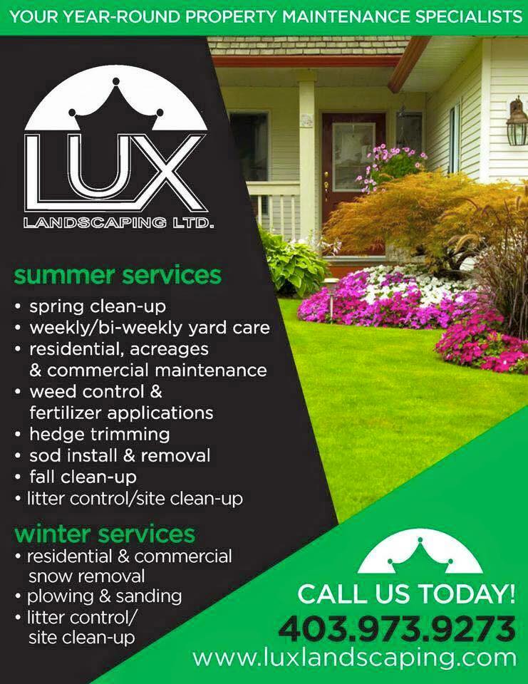 Lux Landscaping Ltd. | 4 Bow Ridge Close, Cochrane, AB T4C 1V8, Canada | Phone: (403) 973-9273