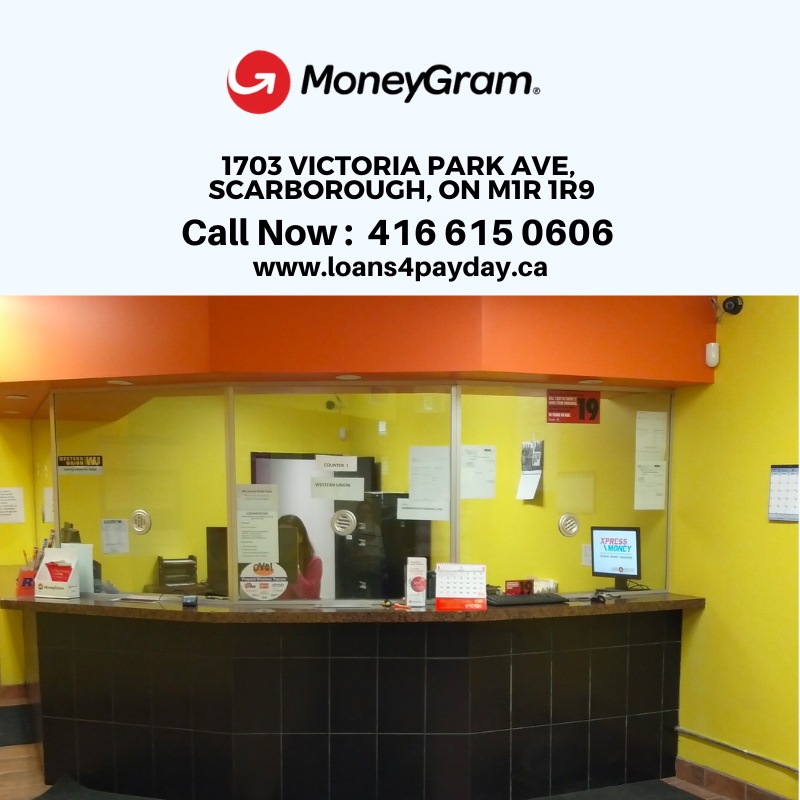 MoneyGram | 1703 Victoria Park Ave, Scarborough, ON M1R 1R9, Canada | Phone: (416) 615-0606