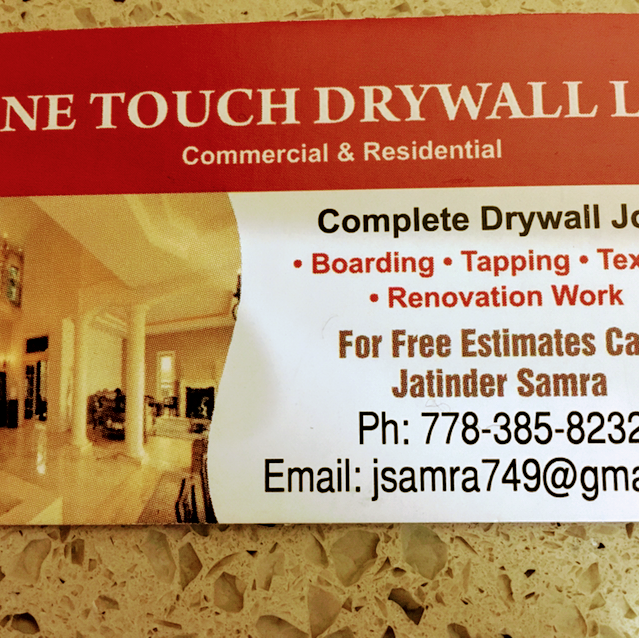 Fine touch drywall ltd | 13688 90 Ave, Surrey, BC V3V 7P2, Canada | Phone: (778) 385-8232