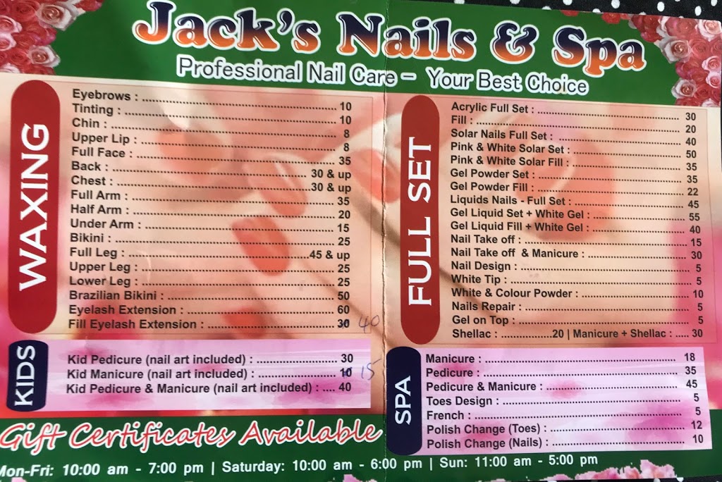 Jacks Classic Nails & Spa | 705 Main St S, Airdrie, AB T4B 3M2, Canada | Phone: (403) 945-8971